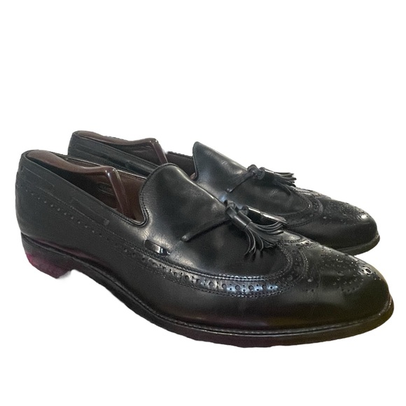 Allen Edmonds Men's Manchester 8507 Black Leather Wingtip Tassel Loafer Size 11B - Picture 4 of 11
